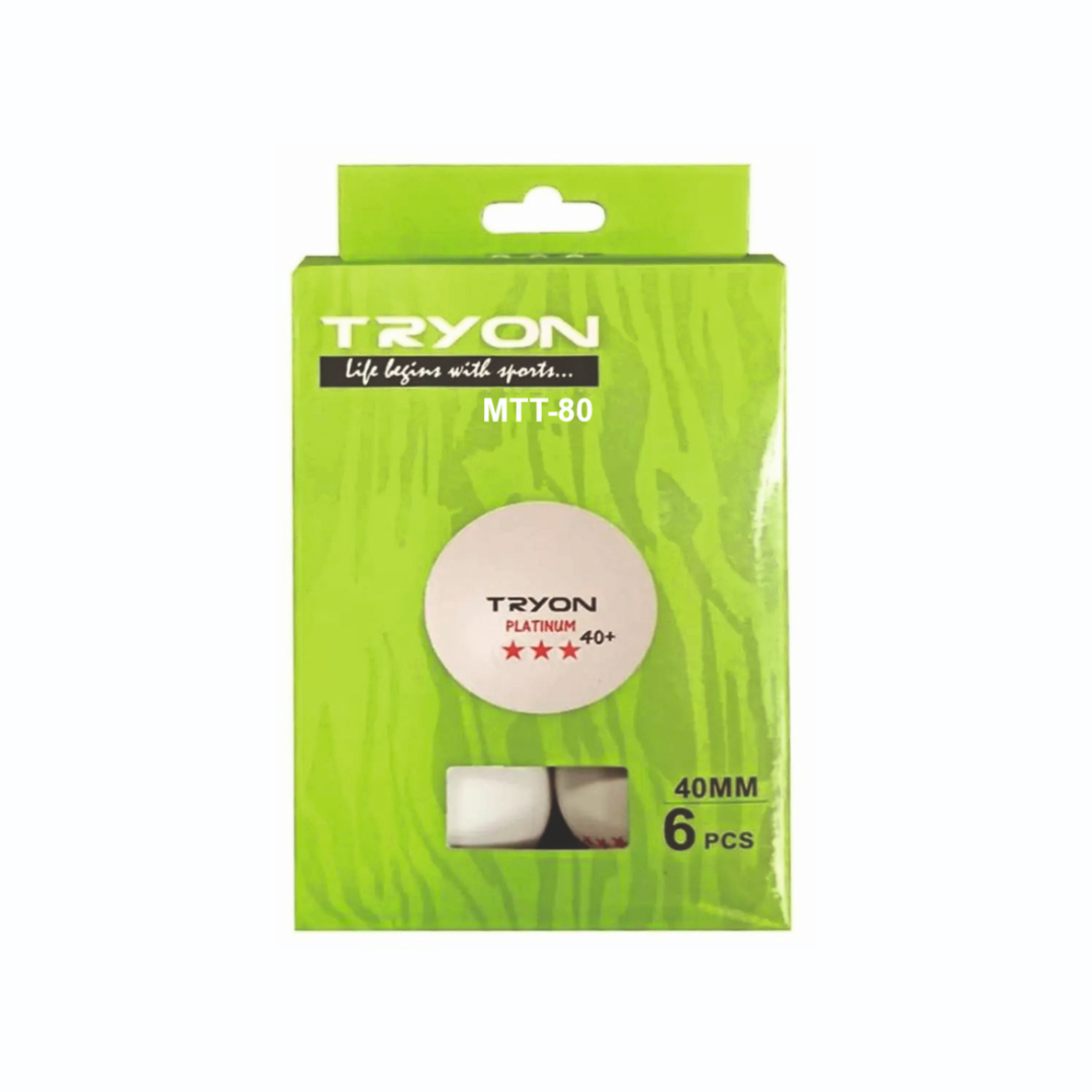 MASA TENİS TOP 6 LI 3 YILDIZ BEYAZ MTT-80 MTT-80 • TRYON